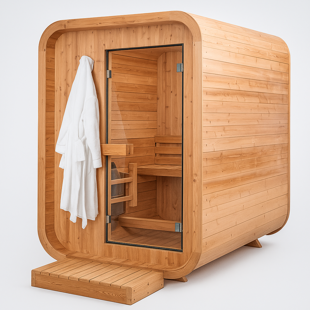 SolaraCurve Compact Cedar Sauna
